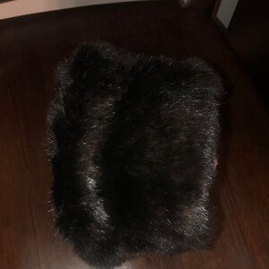 Black Faux Fur Hat